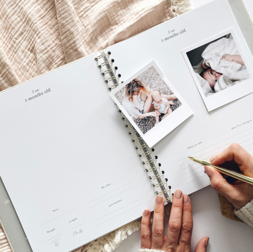 Invulboek My Baby Book Safari Met Cadeaubox | Blush and Gold