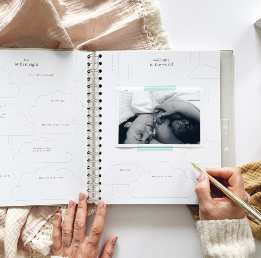 Invulboek My Baby Book Safari Met Cadeaubox | Blush and Gold