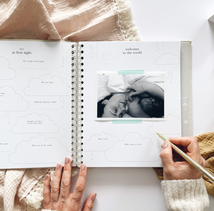 Invulboek My Baby Book Safari Met Cadeaubox | Blush and Gold