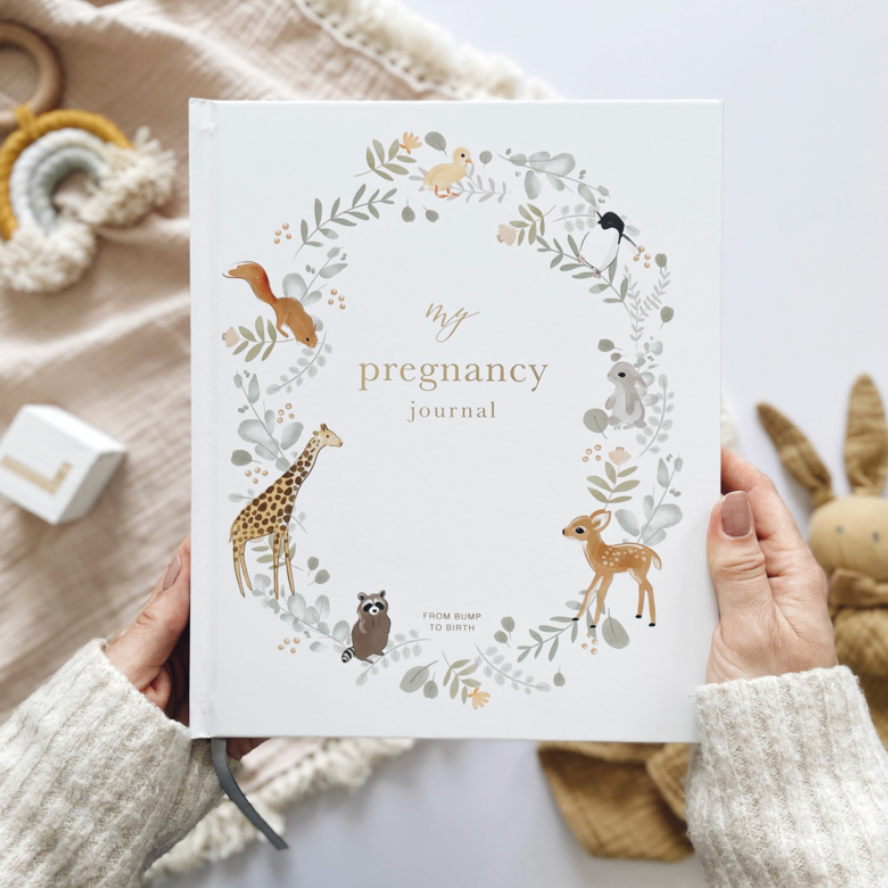 Invulboek My Pregnancy Journal Animals | Blush and Gold