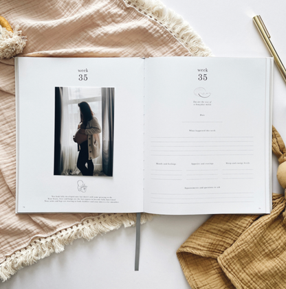 Invulboek My Pregnancy Journal Animals | Blush and Gold