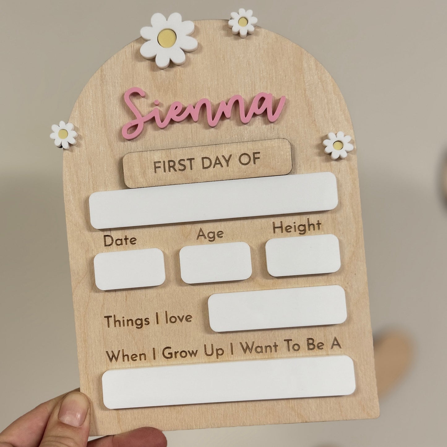 My first day of Flowers Mijlpaalbord