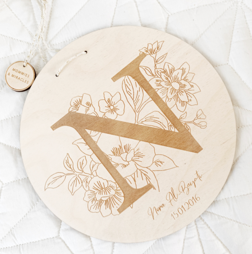 Geboortebord Bloemen