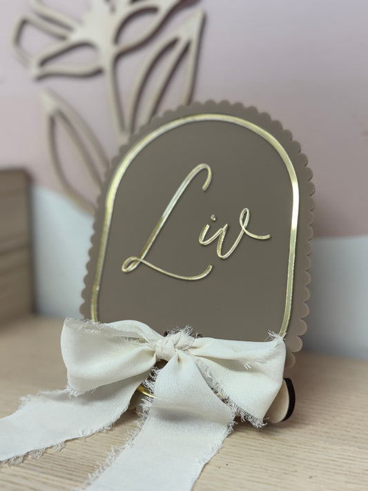 Naambordje van Acryl