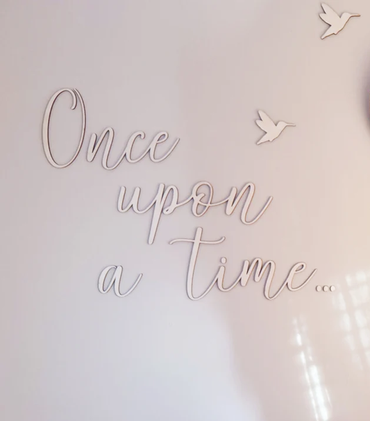 Houten Tekst Once Upon A Time
