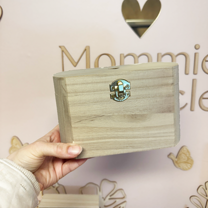Ovaal houten kistje met slotje