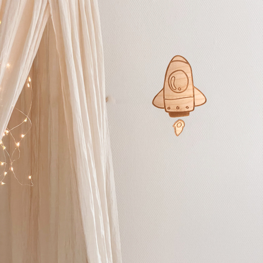 Raket Muziekdoosje van Hout