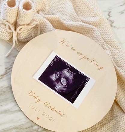 Houten Bordje Aankondiging met Echo Foto