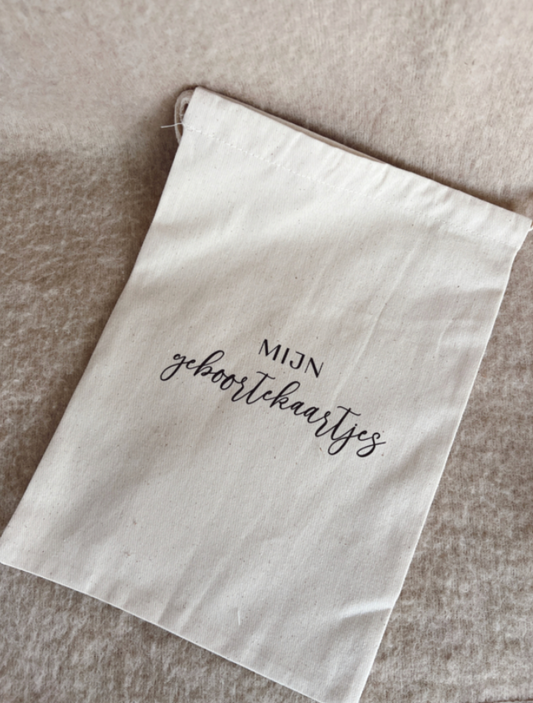 Canvas Bewaarzak – Mijn Geboortekaartjes