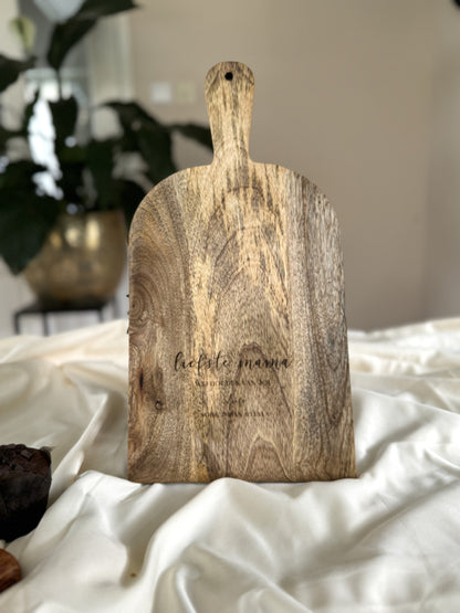 Serveerplank Mangohout – Gepersonaliseerd Moederdag Cadeau