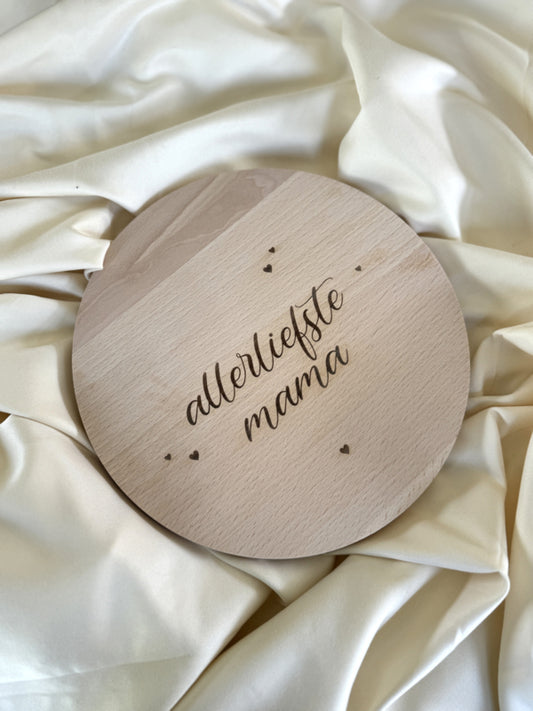 Serveerplank Beukenhout – Gepersonaliseerd Moederdag Cadeau