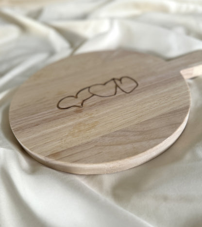 Ronde Serveerplank – Gepersonaliseerd Moederdag Cadeau