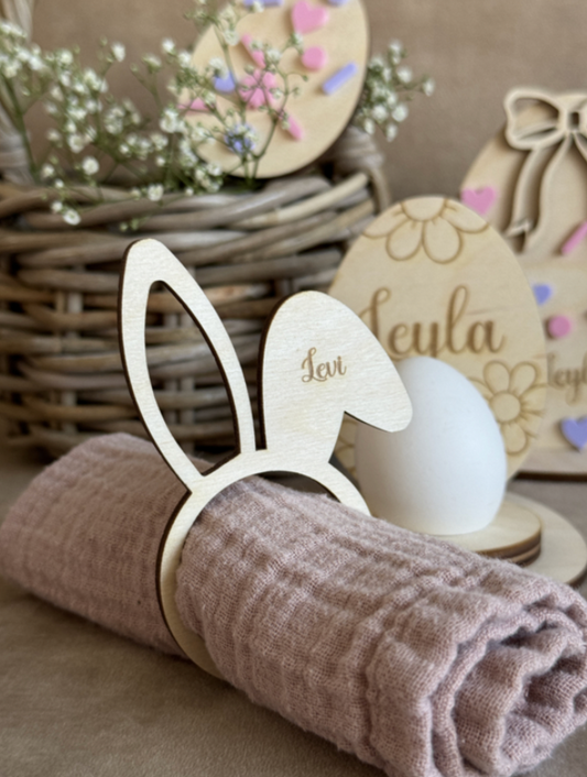 Pasen servetring met naam