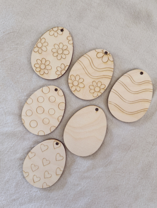 DIY set paaseieren – 6 houten hangers om te versieren