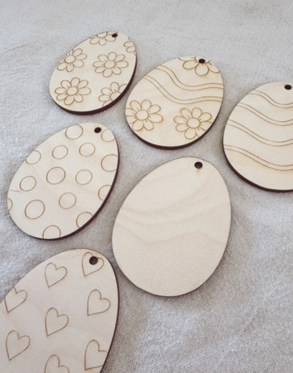 DIY set paaseieren – 6 houten hangers om te versieren