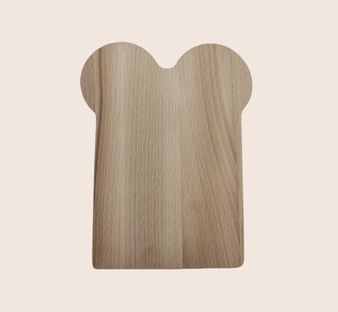 Beukenhouten Snij- en Ontbijtplank in Boterhamvorm – Met Gravure
