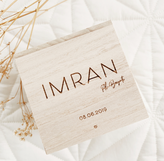 Spaarpot Minimalistisch Met Naam Gegraveerd