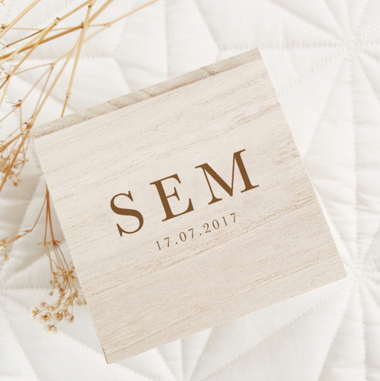 Spaarpot Minimalistisch Naam en Datum