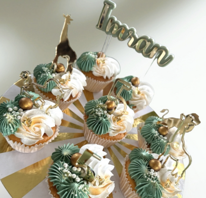 Gepersonaliseerde Taarttopper Goud/Kleur | Naam