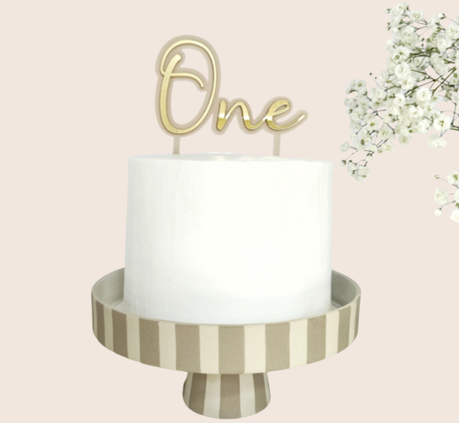 Taarttopper Nude & Goud | Leeftijd