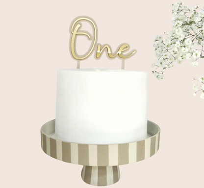 Taarttopper Nude & Goud | Leeftijd