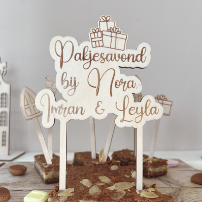 Taarttopper Pakjesavond bij.. Gepersonaliseerd