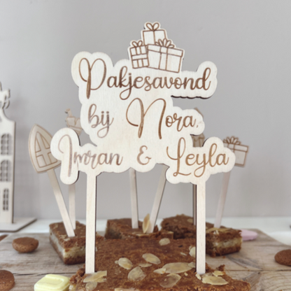 Taarttopper Pakjesavond bij.. Gepersonaliseerd