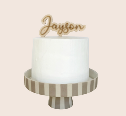 Gepersonaliseerde Taarttopper Hout & Acryl