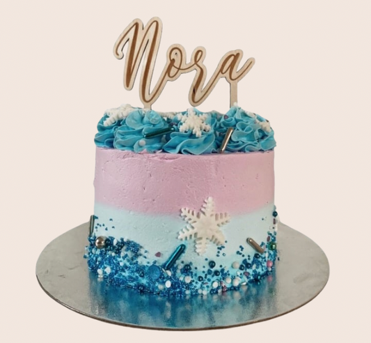 Gepersonaliseerde Taarttopper Van Hout | Naam