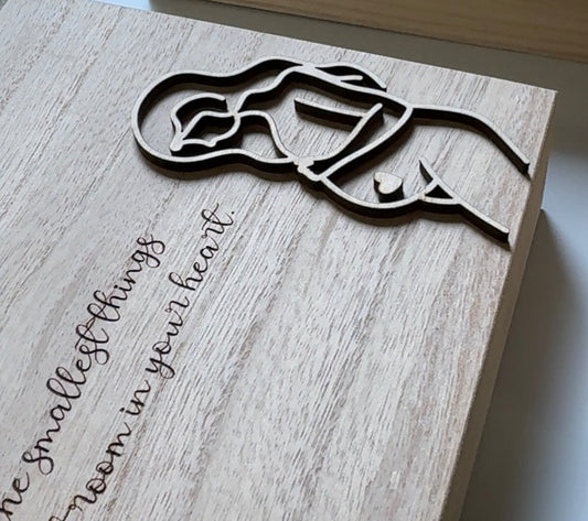 Troostkistje met 3D Zwangere Vrouw en quote