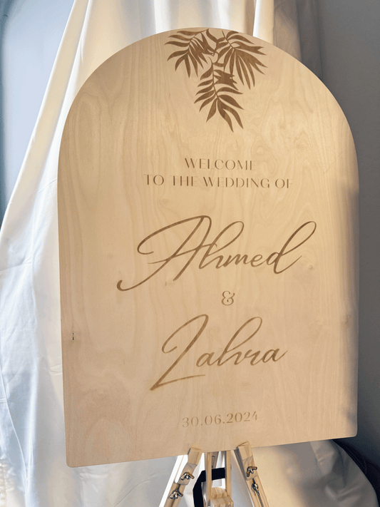 Welkomstbord Bruiloft – Hout & Geheel op Maat Gemaakt