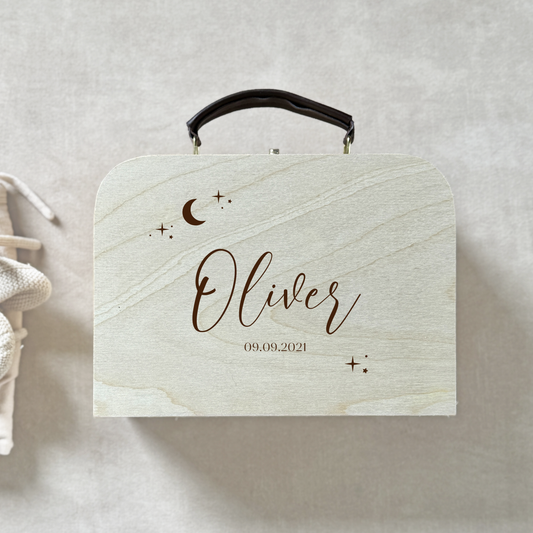 Houten Kinderkoffertje Sterren