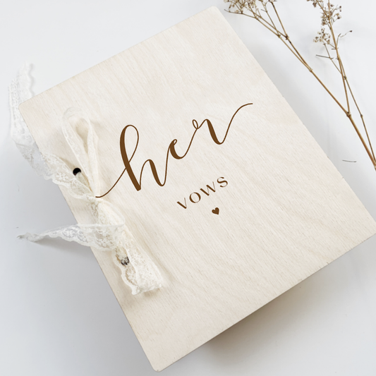 Houten Set Omslagen Geloften - His Vows & Her Vows