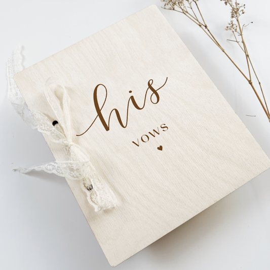 Houten Set Omslagen Geloften - His Vows & Her Vows